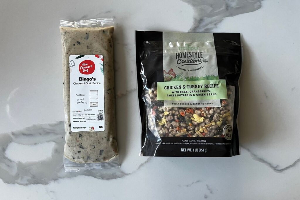 The Farmer's Dog vs Freshpet meal pouches