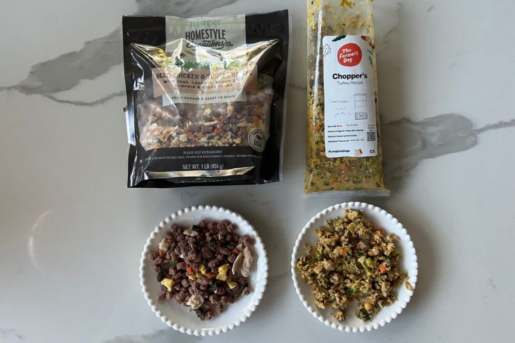 The Farmer's Dog vs Freshpet turkey recipes