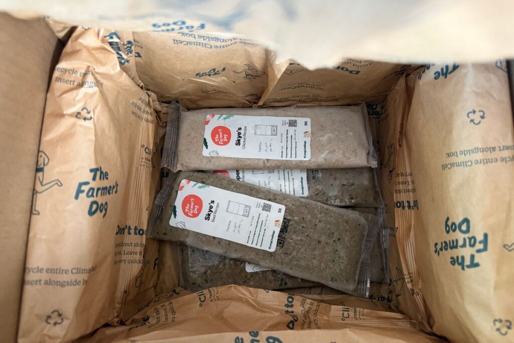 Inside my Farmer's Dog delivery box in April 2026