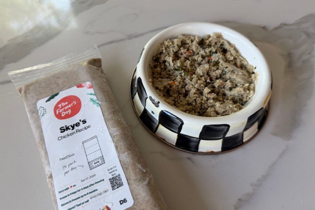 Skye's chicken recipe from The Farmer's Dog in April 2026