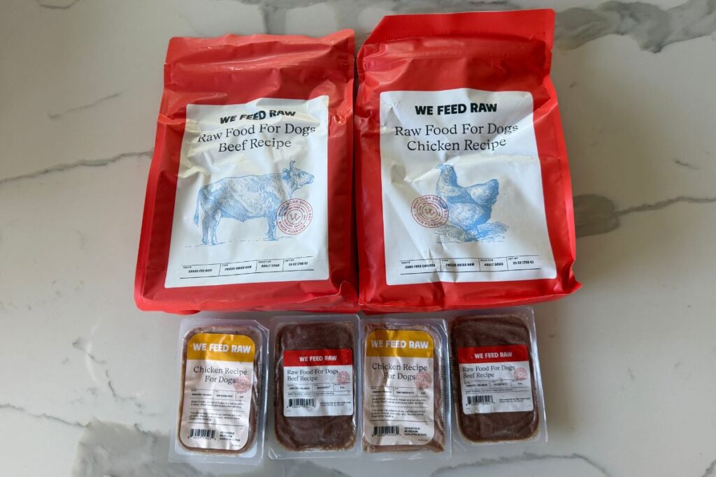 We Feed Raw freeze-dried and raw recipes in April 2026