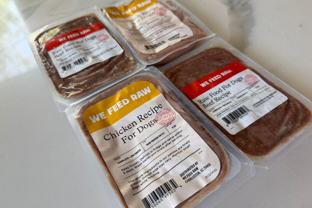 We Feed Raw beef and chicken recipes in April 2026