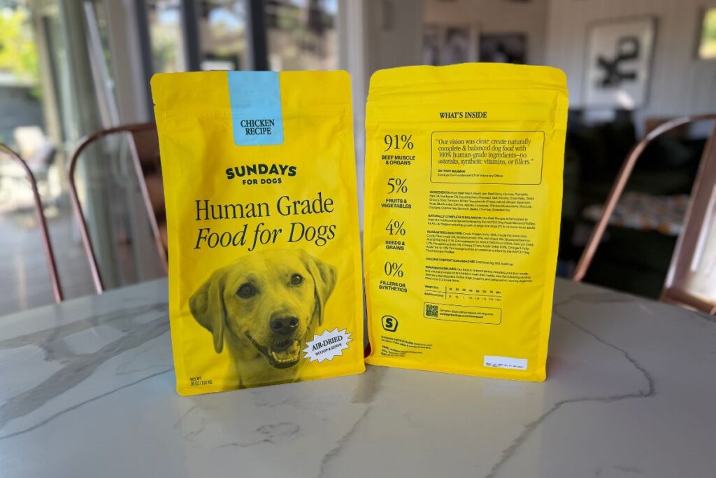 Sundays Dog Food Bag in May 2026